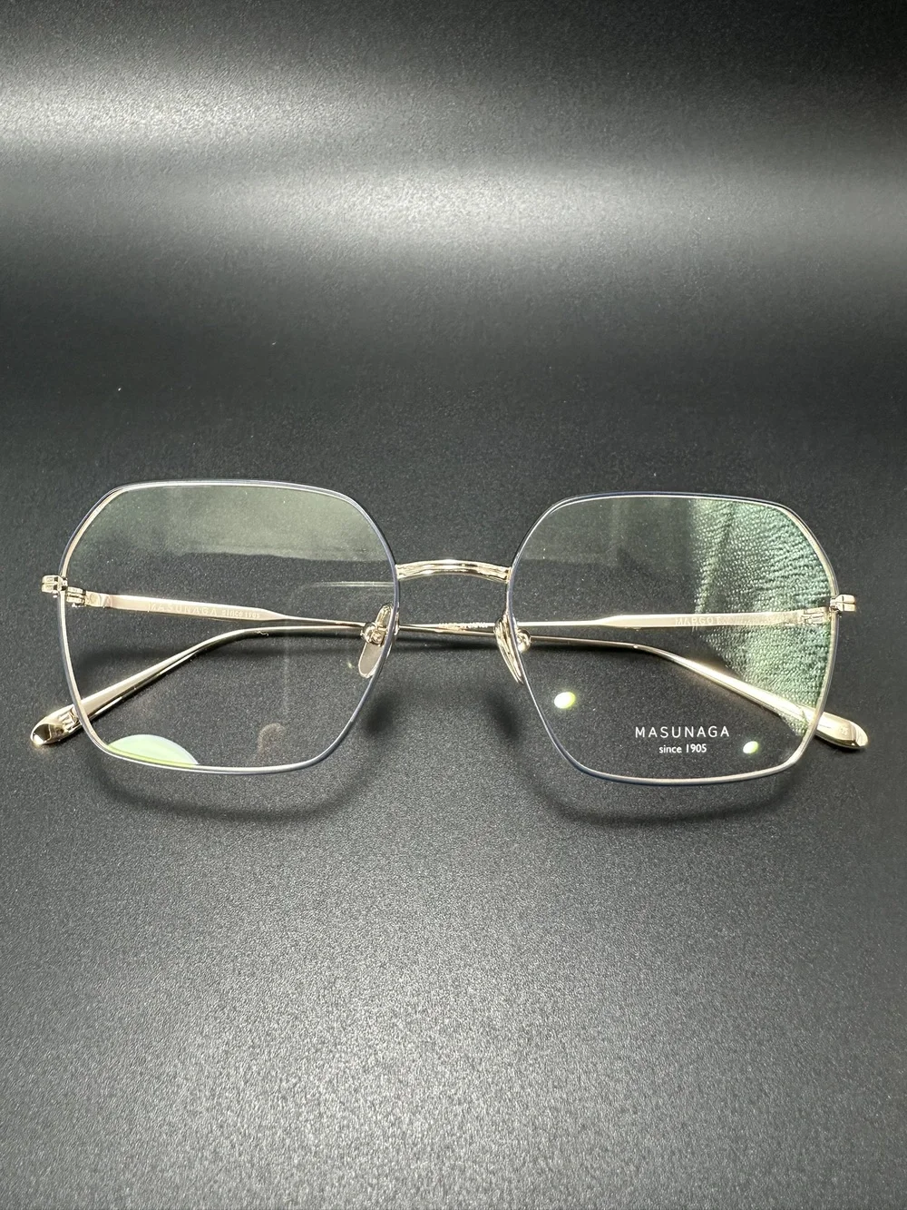 Masunaga 1905 Margot Eyewear 54-17-145 Gold Navy - Brand New